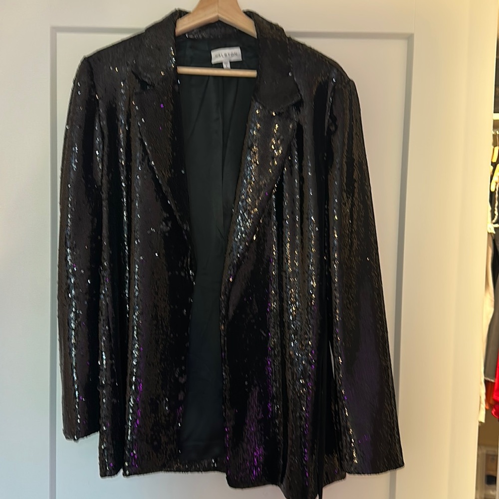 Halston sequin blazer SZ 6